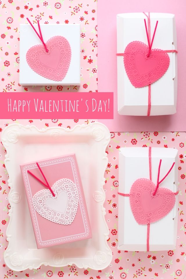 ハートの形のコースターを、プレゼントのタグにしちゃいます♪