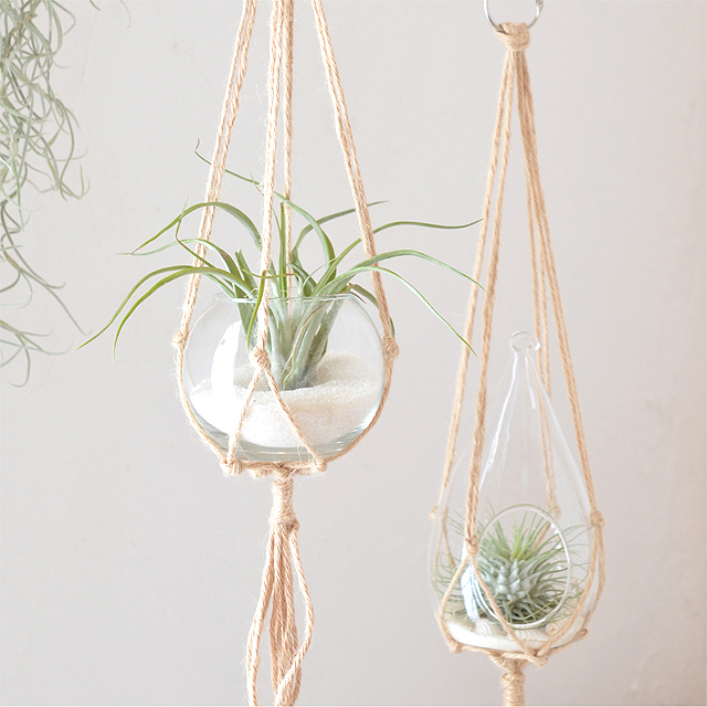 簡単！ダイソーの麻ひもで☆話題のプラントハンガーの作り方