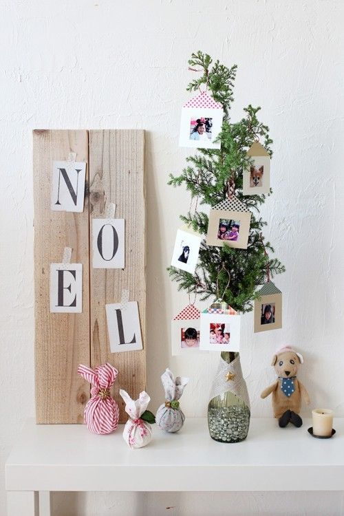 ハガキとマスキングテープで！フォトフレーム風Xmasオーナメント