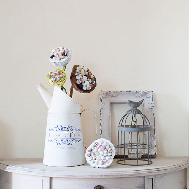 週末ペイントDIY♪ ドライな蓮と端布を使った簡単オブジェの作り方