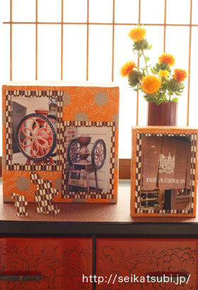 和紙を貼るだけ！空き箱リサイクルの簡単写真立て＆アルバム