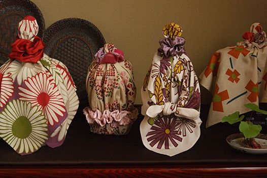 キッチン家電を風呂敷でカバーリング