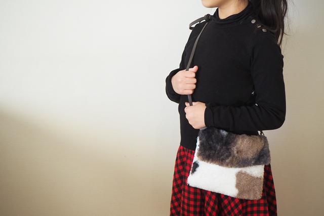 ハンドメイド　ボアバッグ