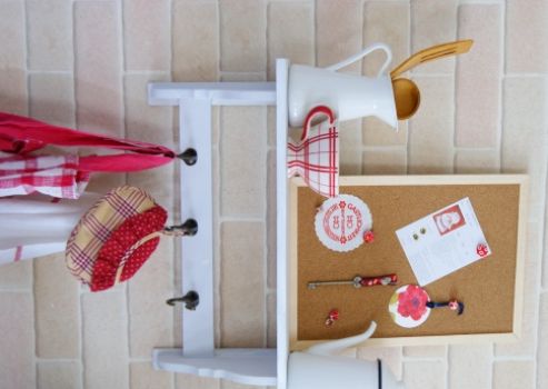 くるみボタンで押しピンをかわいくリメイク