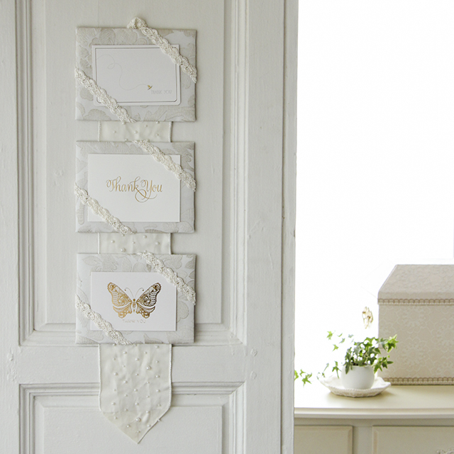 簡単カルトナージュ～お気に入りのカードを飾る三段ペルメル