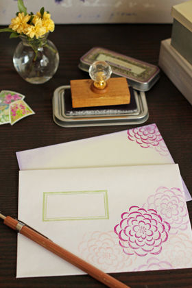 スタンプで作るオリジナルカード＆封筒