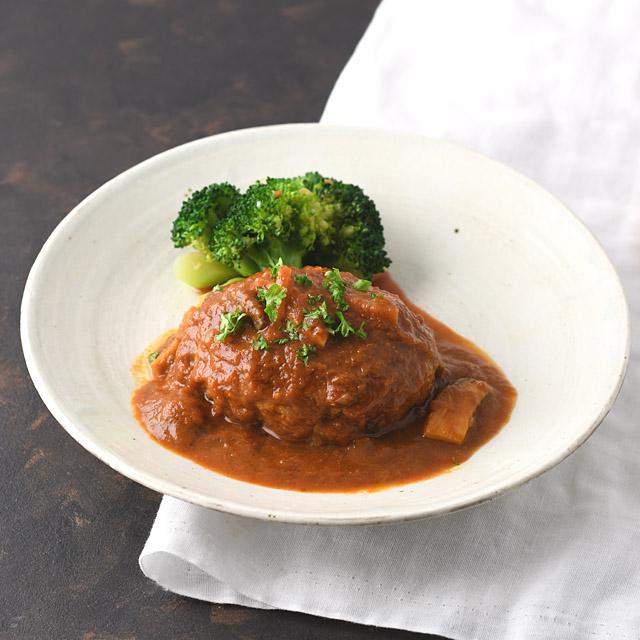 【炊飯器レシピ】 ふっくらジューシー♪ 煮込まない煮込みハンバーグ