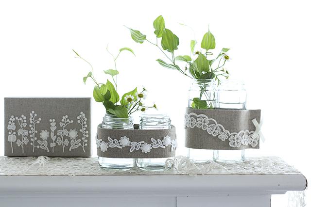 カルトナージュ　花瓶　クラフト　ハンドメイド