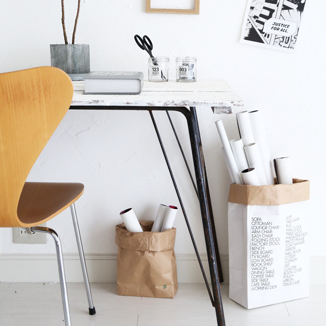 簡単収納に使える！ お洒落なペーパーバッグは日本の米袋