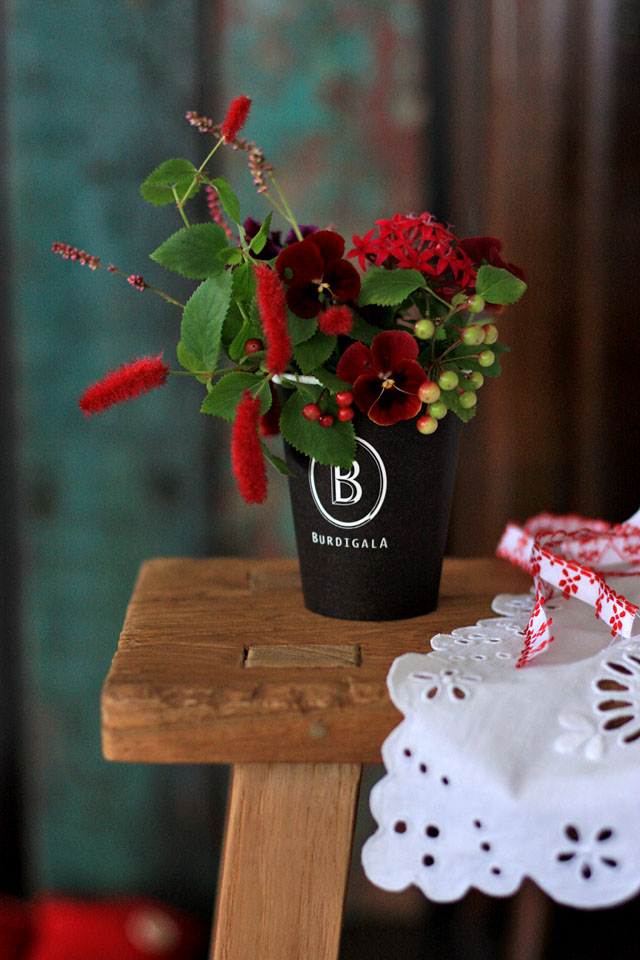 晩秋の庭　赤い花を集めてみました