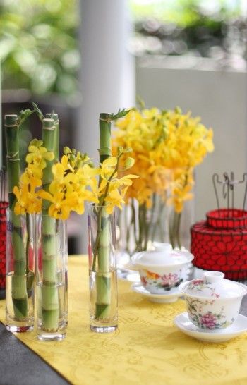 コラボ企画・シンガポール便り～その２　Chinese New Year～ラッキーバンブーのアレンジ