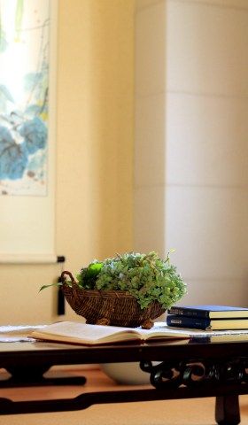 秋色紫陽花の和アレンジ