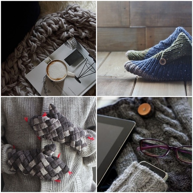 秋に編みたい毛糸小物 4選　～チャンキーニット＆ルームシューズ＆手袋＆スマホケース～