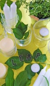 簡単！葉っぱを使って洒落なキャンドルフォルダー