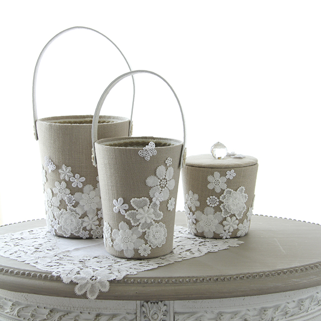 簡単カルトナージュ☆100均ゴミ箱で人気のバケツ型小物入れを作ろう～♪