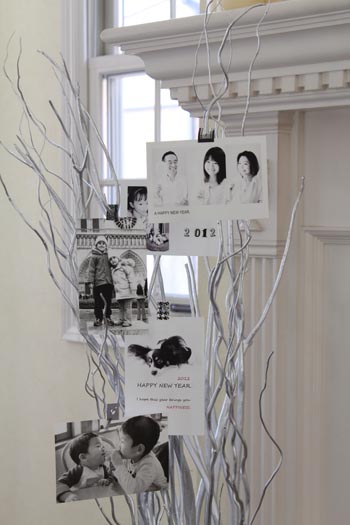 マスキングテープを使った年賀状ツリー