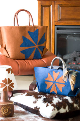 かごバッグを秋仕様に変身！—フエルトのカバーを着せて—