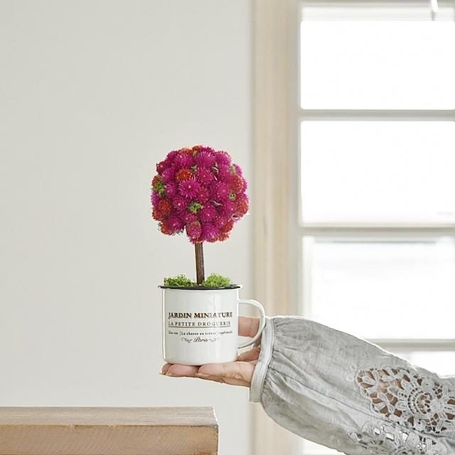 花々からドライフラワーへ♪ センニチコウのトピアリーアレンジ