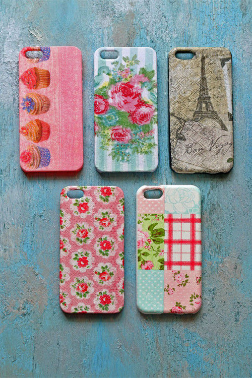 デコパージュで簡単!　スマホケースも着替えましょ♪