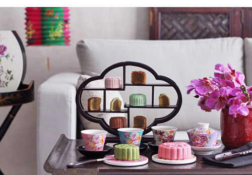 シンガポールより～月餅の箱を飾りながらティータイムのおもてなし