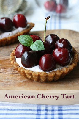アメリカンチェリーの簡単タルト