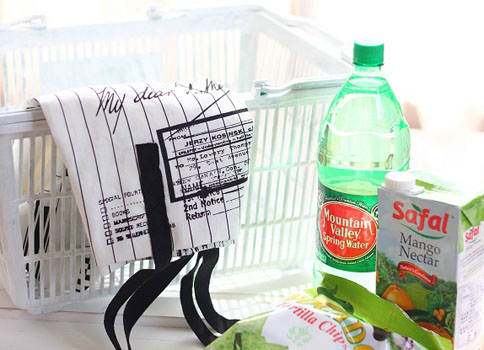 帆布でつくる簡単エコバッグ夏バージョン