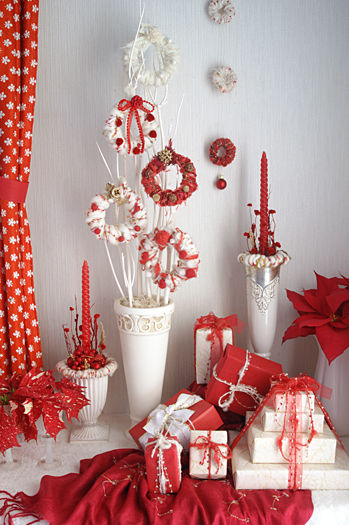 ◆クリスマスNo.14　毛糸で作るふわふわミニリース