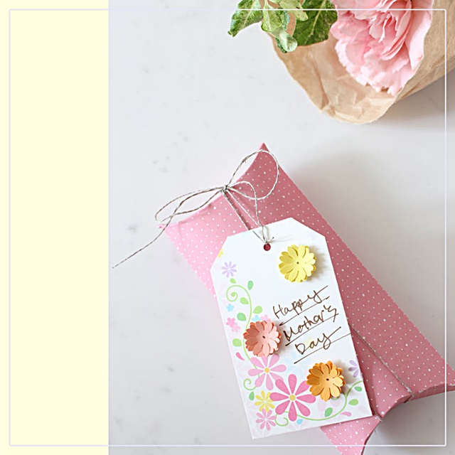 お花の絵はがきで！母の日のプレゼント・タグを簡単手作り