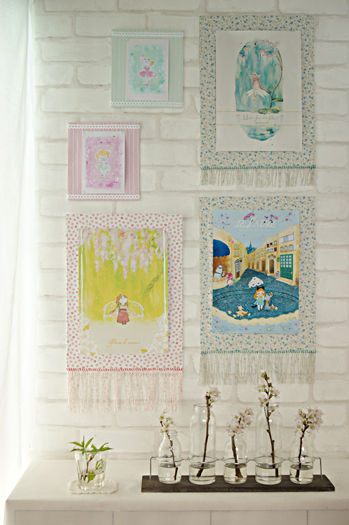 気に入りのイラストを縁取るファブリックフレーム