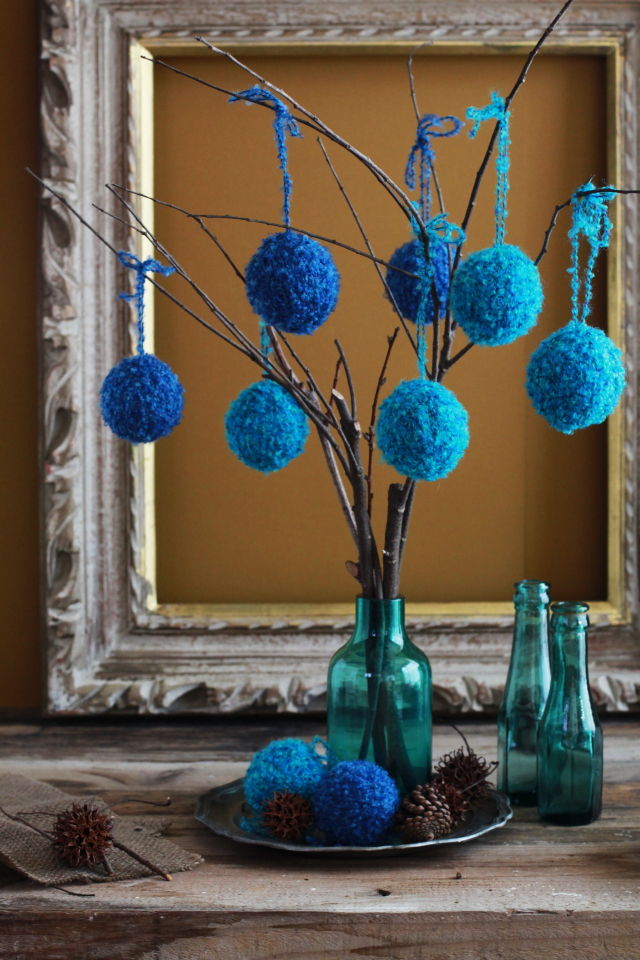 100円ショップの毛糸でぐるぐる～♪　簡単オーナメント