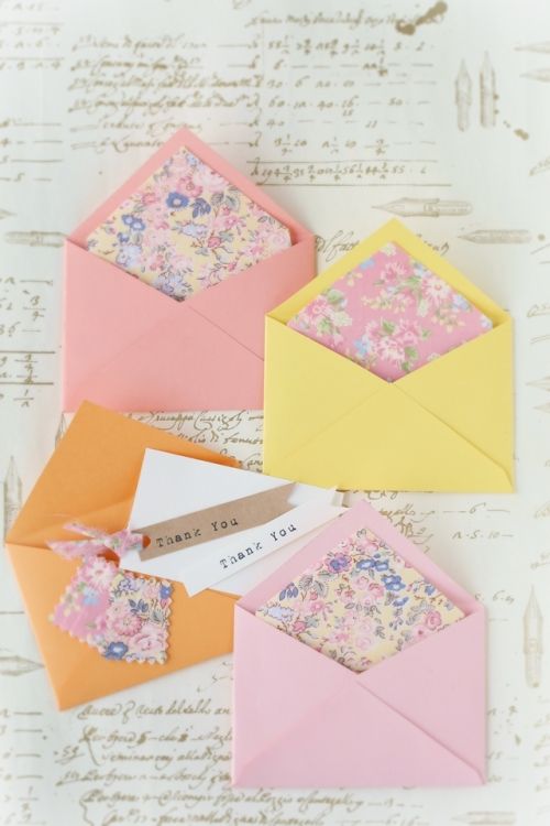 春色ファブリックを使った封筒＆プレゼントタグ　～　「ナチュラルな暮らしのヒント」から