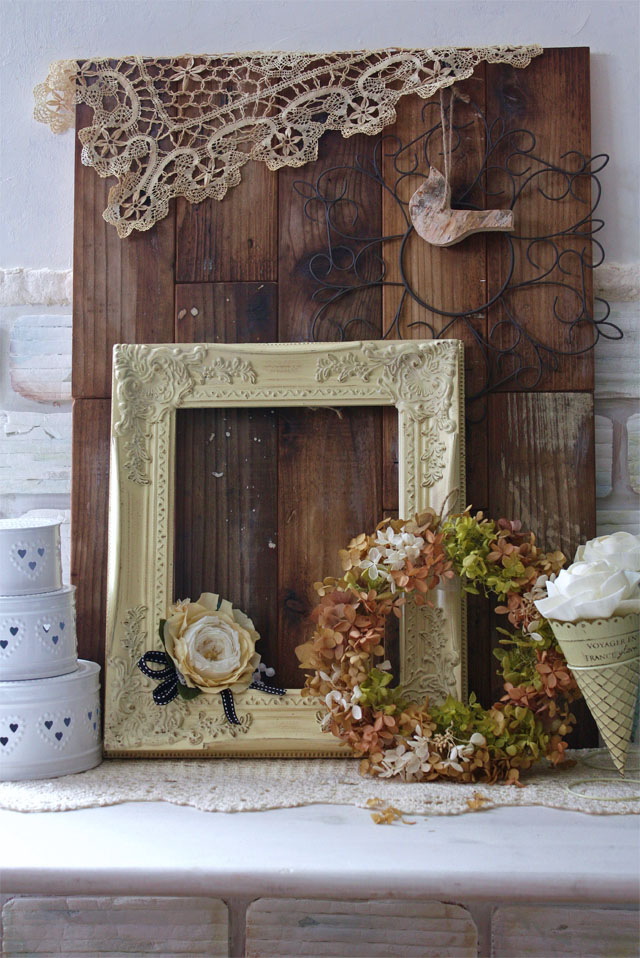 アンティーク板壁の作り方～簡単ＤＩＹ第２弾～