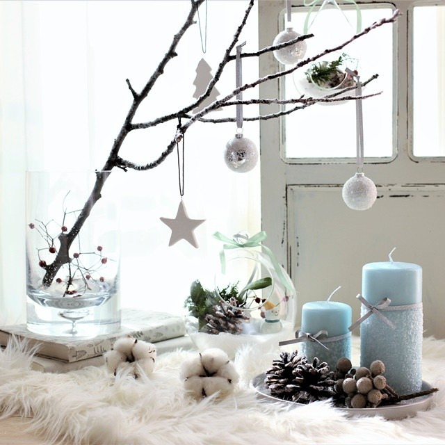 クリスマス飾りを簡単リメイク！雪景色ディスプレイとテラリウム・クリスマスバージョン